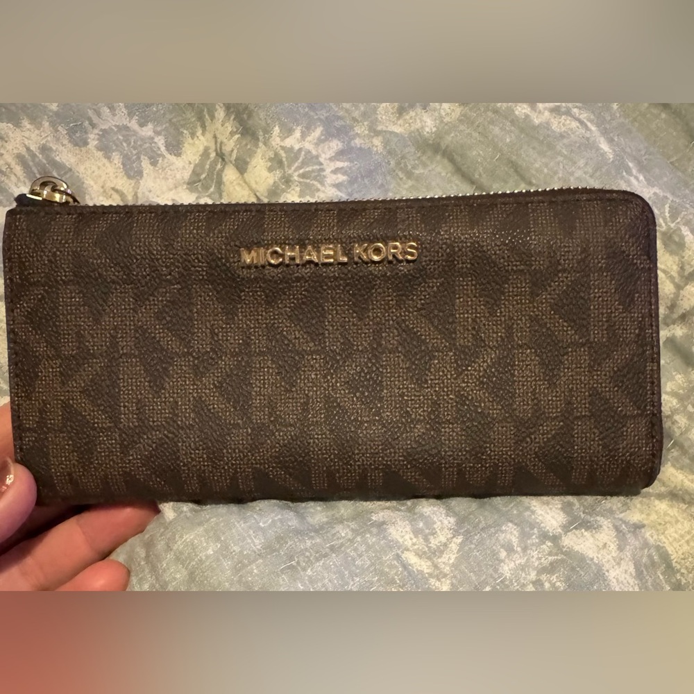 Michael Kors Dark Brown Monogram Wallet